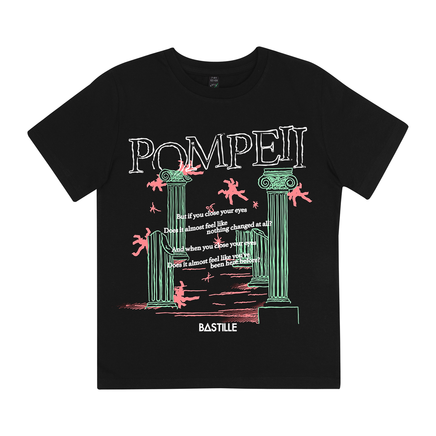 POMPEII PILLARS KIDS BLACK TEE