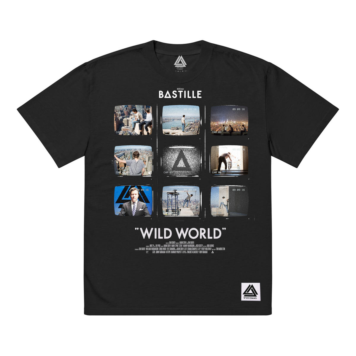 BASTILLE WILD WORLD BROADCAST BLACK TEE