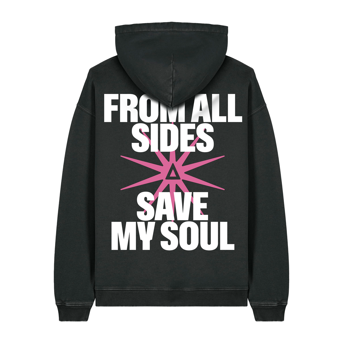 FROM ALL SIDES SAVE MY SOUL FADED BLACK HOODIE