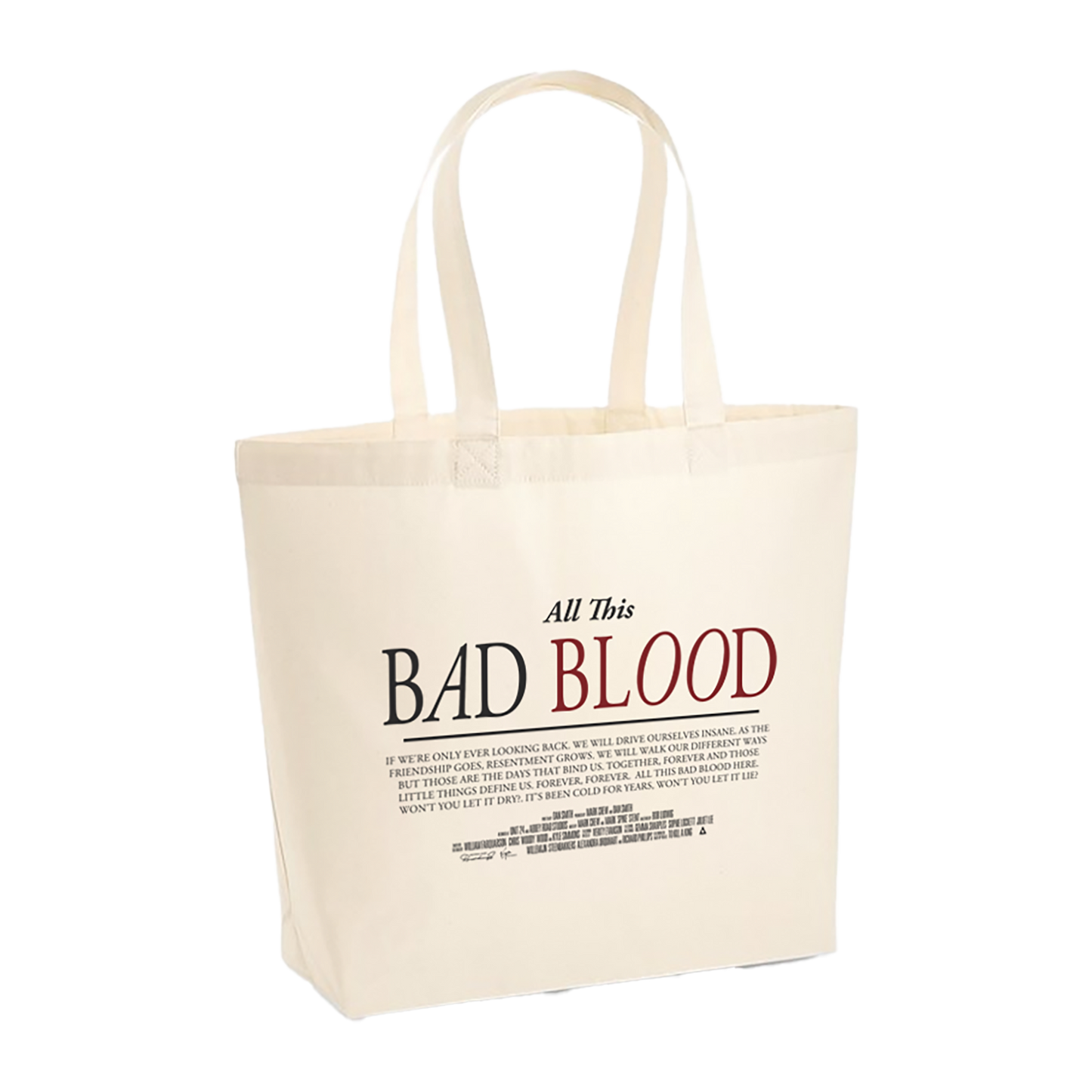 ALL THIS BAD BLOOD LYRICS NATURAL TOTE