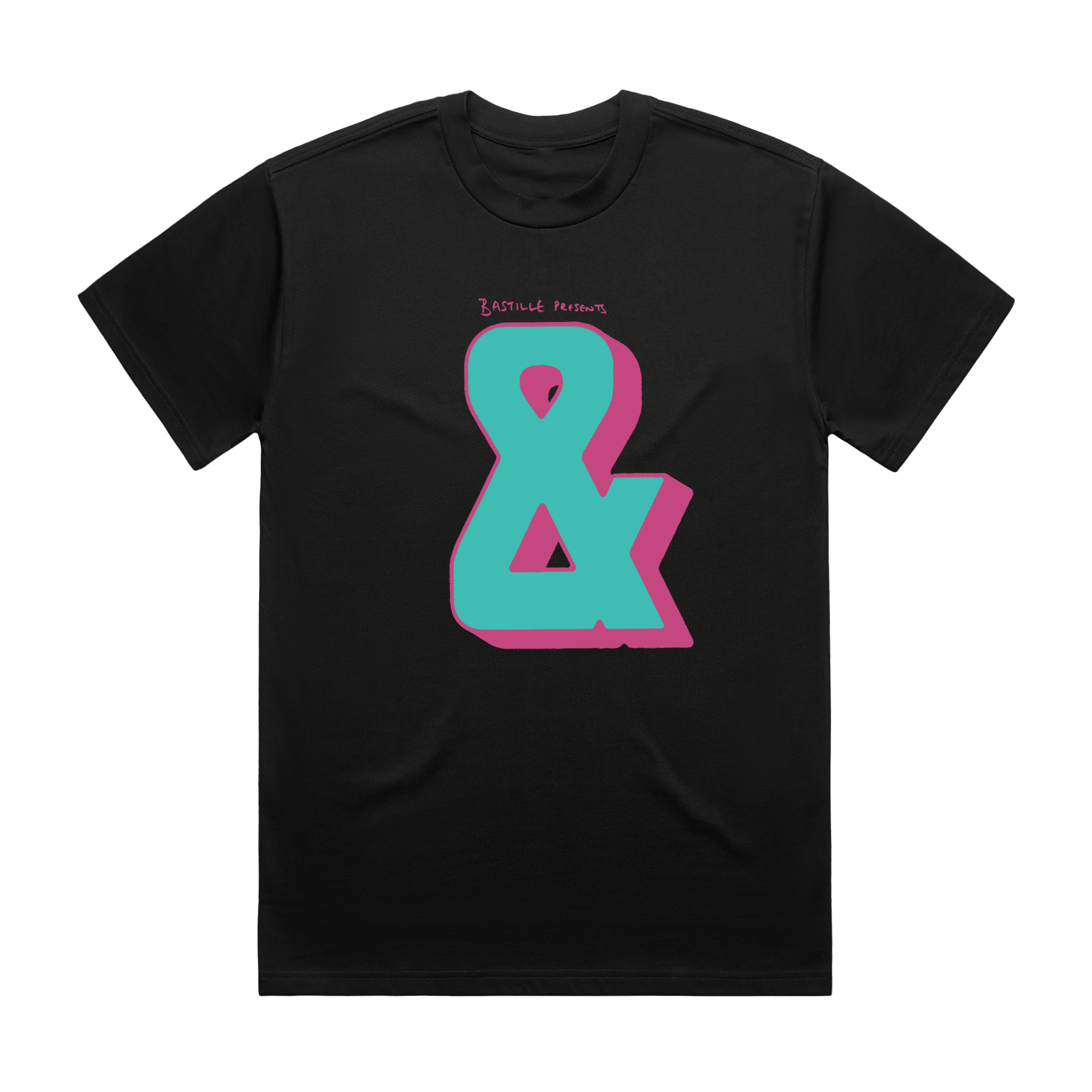 BASTILLE AMPERSAND LOGO BLACK TEE
