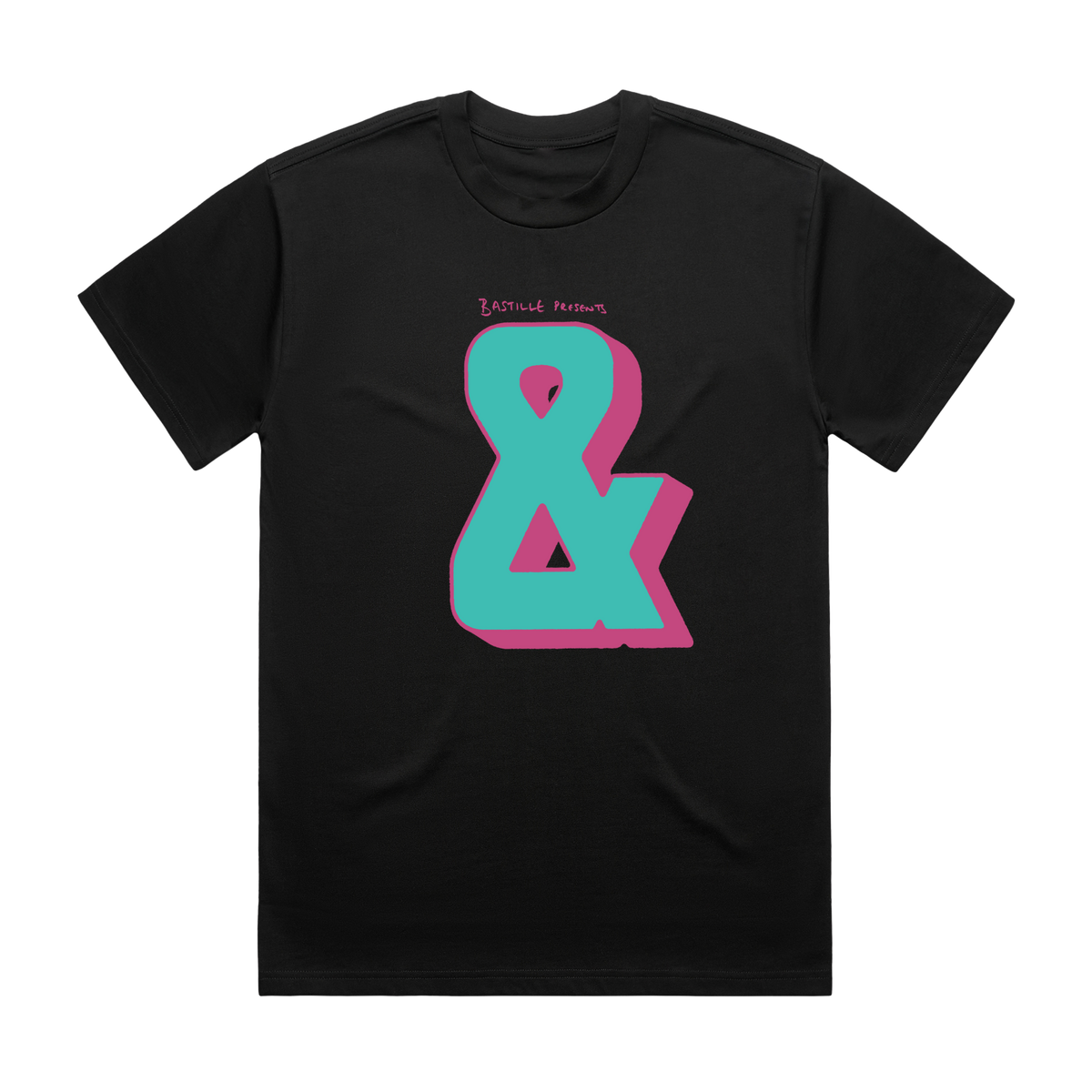 BASTILLE AMPERSAND LOGO BLACK TEE