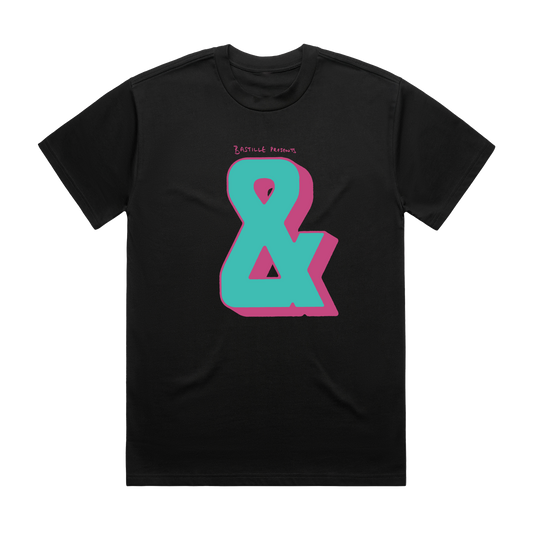 BASTILLE AMPERSAND LOGO BLACK TEE