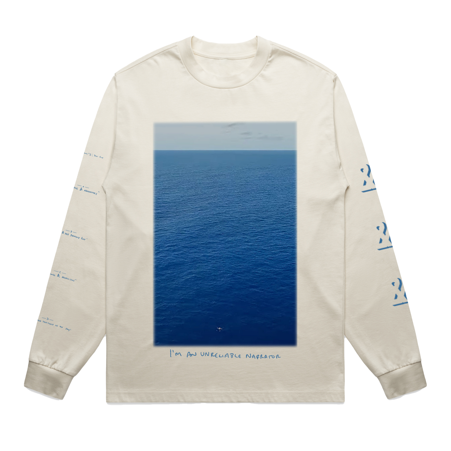 "&" Unreliable Narrator Photo Ecru Longsleeve