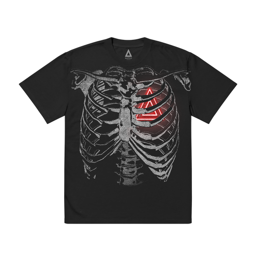 BASTILLE SKELETON HEART BLACK T-SHIRT