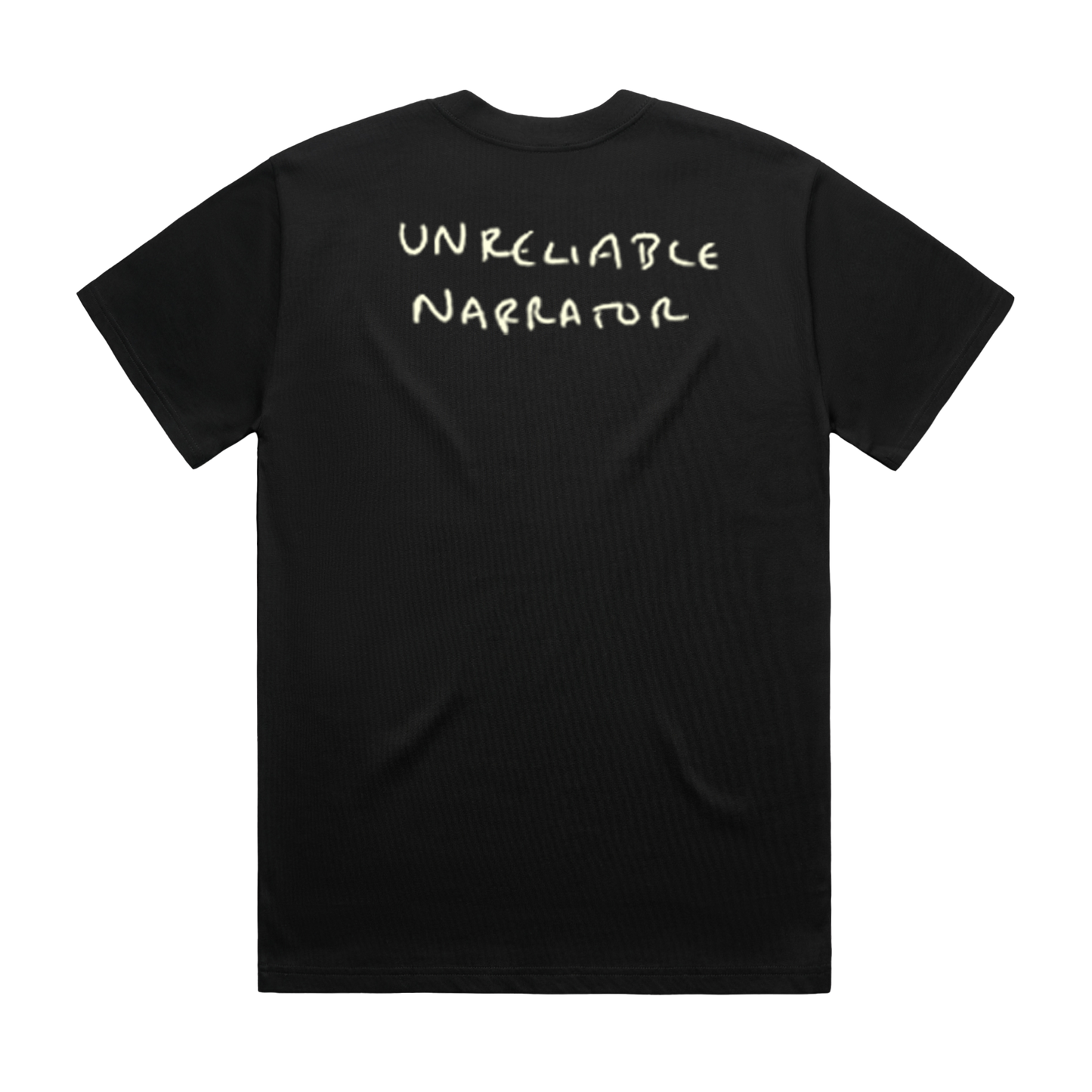 "&" Unreliable Narrator Handwriting Tee (Ecru or Black)