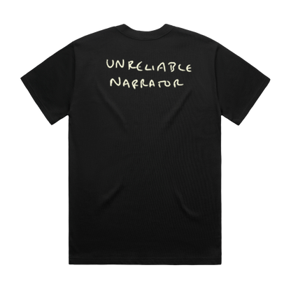 "&" Unreliable Narrator Handwriting Tee (Ecru or Black)