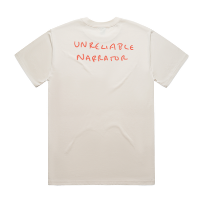 "&" Unreliable Narrator Handwriting Tee (Ecru or Black)